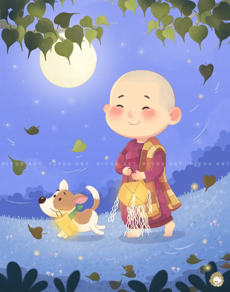 Walking Gently Under the Vesak Moon